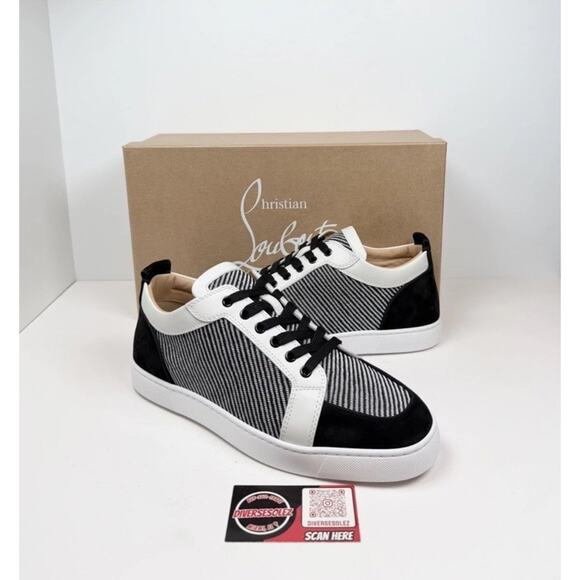 Size 8.5US - Christian Louboutin Rantulow Orlato Black/White🐼 NEW/RETAIL $1K!